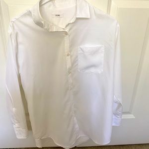 Storq maternity white button down shirt